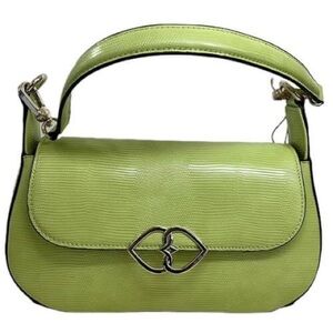 Y2K Lime Crossbody Bag with Gold Detail